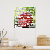Voordelen van Chiropractic Word Collage Poster (Keuken)