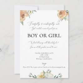 Voordelig en doordacht genderonthaal uitnodigen kaart