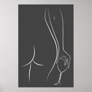 Voordelig Poster voor Booty en wine-oKlokpapier (M