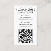 VOORDEUR Huis Reiniging Yardwork Tuin QR Code Visitekaartje (Achterkant)