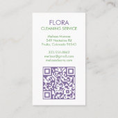 VOORDEUR Huis Reiniging Yardwork Tuin QR Code Visitekaartje (Achterkant)