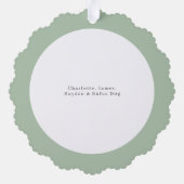 Voordeur met gouden retriever kerst ornament kaart (Achterkant)