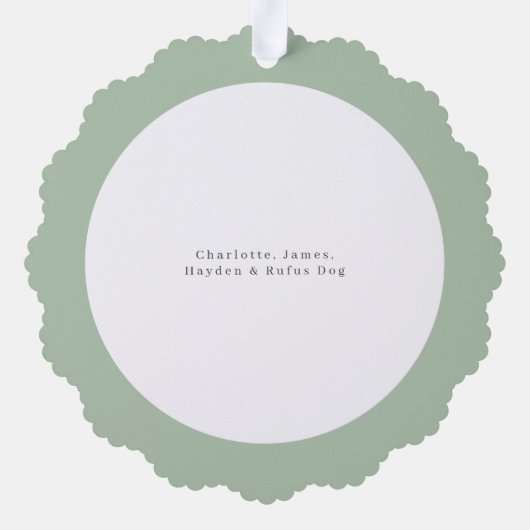 Voordeur met gouden retriever kerst ornament kaart (Achterkant)