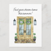 Voordeur Zomer Vastgoed Marketing Briefkaart (Voorkant)