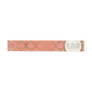 Voorgedrukt retouradres Art Deco Faux Gold Foil