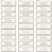 Voorgedrukte bruiloft gasten Adresetiketten Sticker (Voorkant)