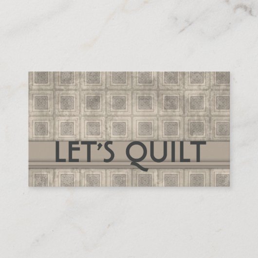 Voorgemaakte Quilts  Quarter Material Shop Visitekaartje (Voorkant)