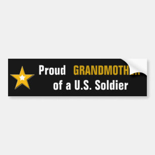 Voorgestelde grootmoeder van een Amerikaanse solda Bumpersticker