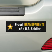 Voorgestelde grootouders van een Amerikaanse solda Bumpersticker (Op auto)