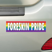 Voorhuid Pride (6-kleur) Bumpersticker (Op auto)