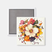 Voorjaar, 2025 Bloemen Magneet (Voorkant / Achterkant)
