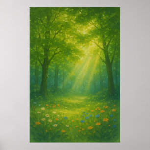 Voorjaar 9, Verdant Afternoon, seizoensgebonden pr Poster