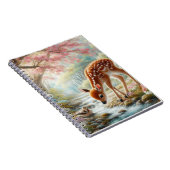 Voorjaar bossen met eend en fawn/hert notitieboek (Rechterzijde)