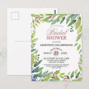voorjaar Botanisch Blush Roze Vrijgezellenfeest Briefkaart
