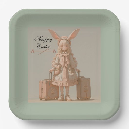 voorjaar, papieren bordje (Voorkant)