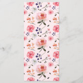 Voorjaar Waterverf bloemen Moederdag Menu (Achterkant)