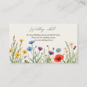 Voorjaar Wild Flower Meadow Wedding Website Informatiekaartje (Voorkant)