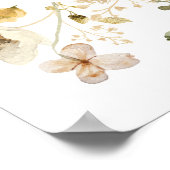 Voorjaars bruiloftsfeest wildflower welkom bord poster (Hoek)