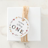 Voorjaars Wilde bloem Eerste verjaardag Bedankjes Labels (In situ)