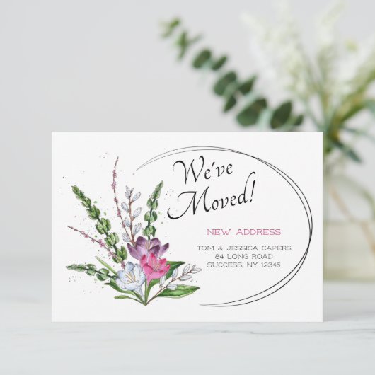 Voorjaarsaankondiging Bedankkaart (Staand voorkant)