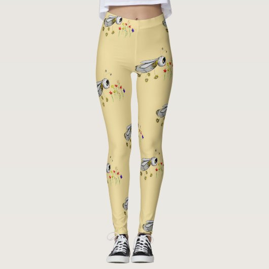 Voorjaarsbijen als leggings (Voorkant)