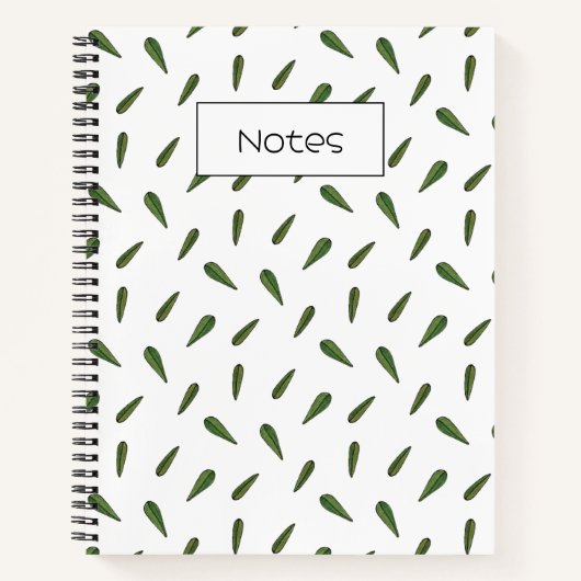 Voorjaarsbladeren, aquarel patroon notitieboek (Voorkant)