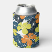 Voorjaarsbloem:  bloemtextuur blikjeskoeler (Blikje Voorkant)