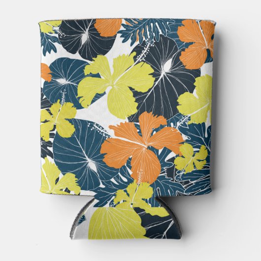 Voorjaarsbloem:  bloemtextuur blikjeskoeler (Voorkant)