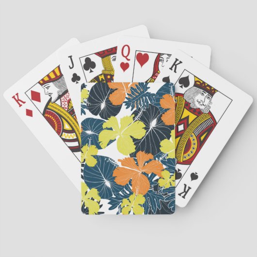 Voorjaarsbloem:  bloemtextuur pokerkaarten (Achterkant)