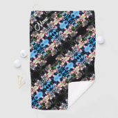 Voorjaarsbloem bloesems Patroon gepersonaliseerd Golfhanddoek (Insitu)