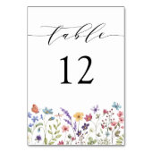 Voorjaarsbloemen Bruiloft Kaart (Achterkant)