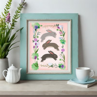 Voorjaarsbloemen en springende konijnen |