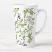 Voorjaarsbloesems en hommels latte mok (Rechts)