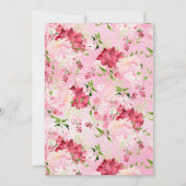 Voorjaarsbloesems Floral Communie Kaart (Achterkant)