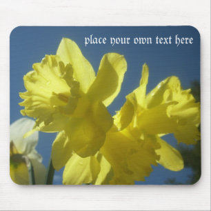 Voorjaarsdaffodils tuin aanpasbare mousepad muismat
