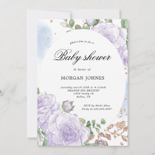 Voorjaarsflorale elegant Baby shower Uitnodiging