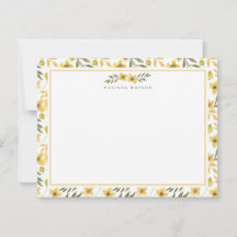Voorjaarsgeel Bloemen Stationery
