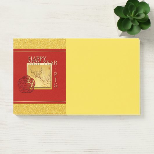 Voorjaarsjaar 2019 van het Chinese Varkenspad Post-it® Notes (Kantoor)