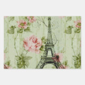 voorjaarsmunt roze bloemmolen Paris Eiffeltoren Inpakpapier Vel (Voorkant 3)