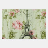 voorjaarsmunt roze bloemmolen Paris Eiffeltoren Inpakpapier Vel (Voorkant)