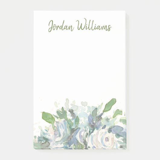 Voorjaarsregeling - Waterverf Bouquet Post-it® Notes (Voorkant)