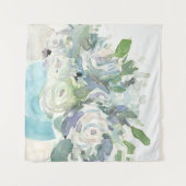 Voorjaarsregeling - Waterverf Bouquet Wandkleed (Voorkant (horizontaal))