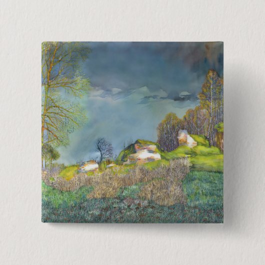 Voorjaarsstorm Vierkante Button 5,1 Cm (Voorkant)