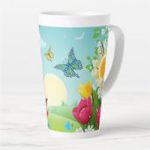 Voorjaarstuin3 Latte Mok (Rechterhoek)