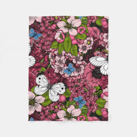 Voorjaarstuin 2 fleece deken (Voorkant)