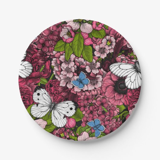 Voorjaarstuin 2 papieren bordje (Voorkant)