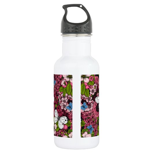 Voorjaarstuin 2 waterfles  (Achterkant)