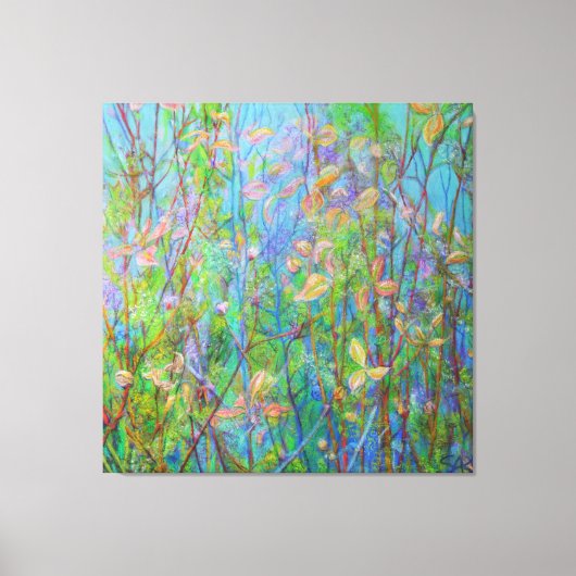 Voorjaarsweide van het spoor canvas afdruk (Voorkant)