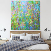 Voorjaarsweide van het spoor canvas afdruk (Insitu (Slaapkamer))