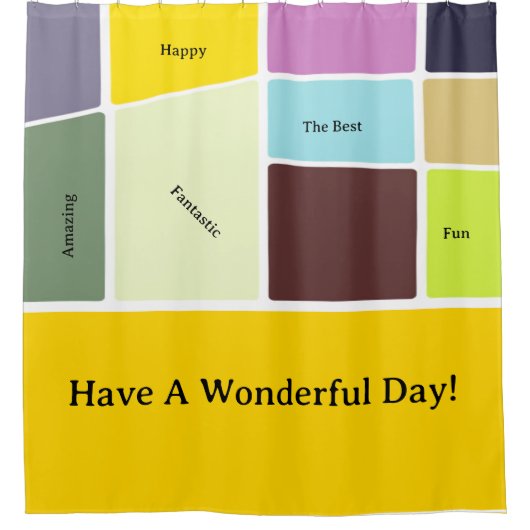 Voorjaarszomer 2025 douchegordijn (Voorkant)